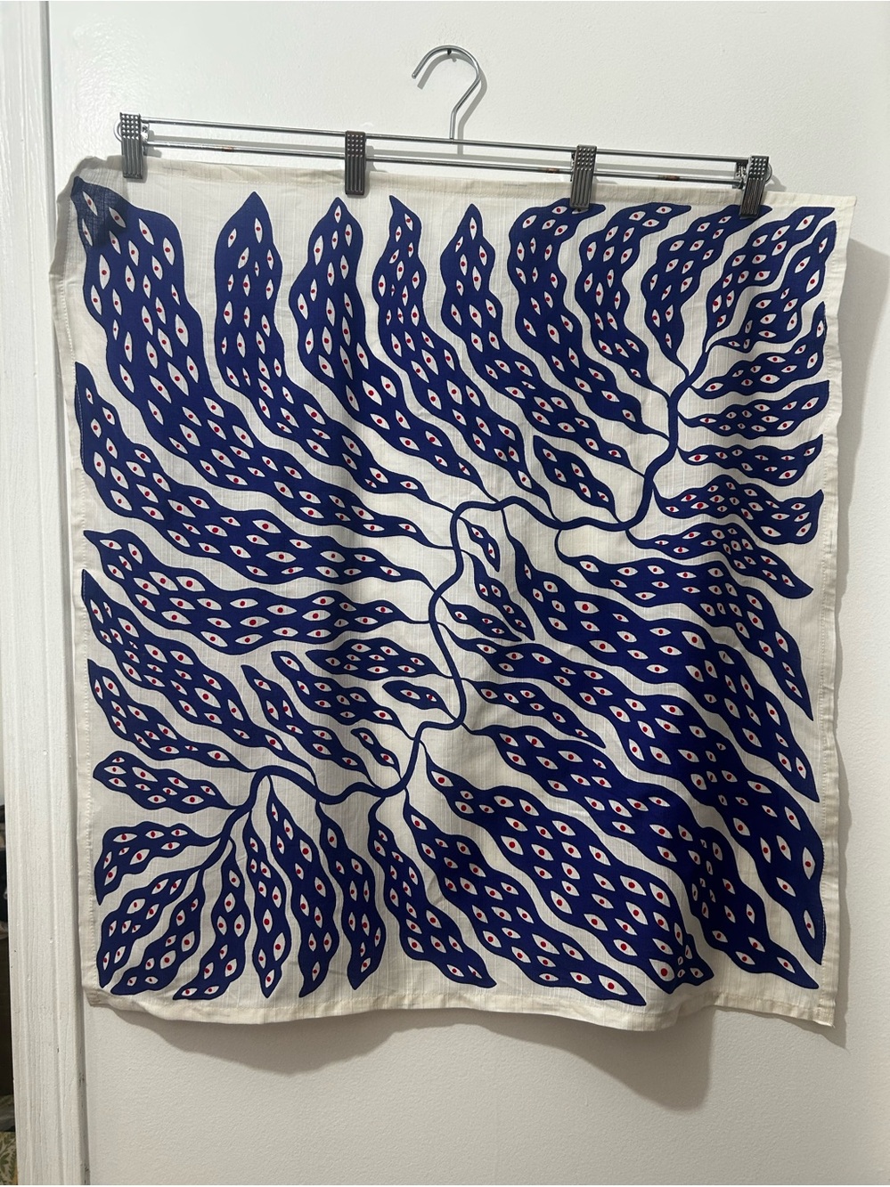Lush Cosmetics Evil Eye Blue White Knot Wrap Scarf Bandana Halloween 25X25
